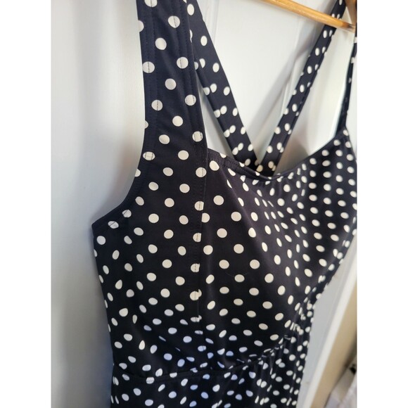 Lands' End Womens Plus Size Polka Dot Swim Dress Size 22W - Picture 2 of 5